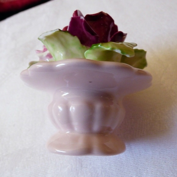 VTG England Royal Adderley Bone China hand made Floral Rose Vanity Figurine - Picture 10 of 10